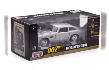 ASTON Martin DB5 James Bond 007 Goldfinger/Thunderball/Skyfall/Notime To Die серебристый (из фильмов про Джеймса Бонда)