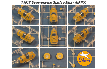 Маска окрасочная Spitfire Mk.I / Mk.II (AIRFIX #A02010) + маски на диски и колеса