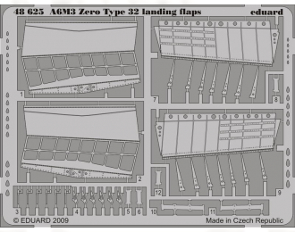 Фототравление A6M3 Zero Type 32 landing flaps