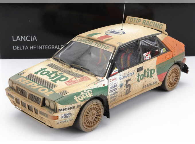 LANCIA Delta Hf Integrale Evo Jolly Club Totip Repsol N5 Rally Montecarlo (dirty Version) (1993) A.Aghini - S.Farnocchia, White Orange Green