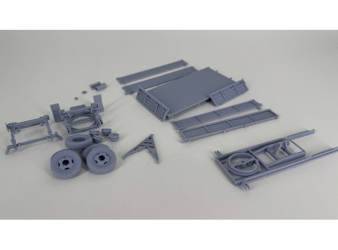 Сборная масштабная модель прицепа ГКБ-819 с обычными бортами