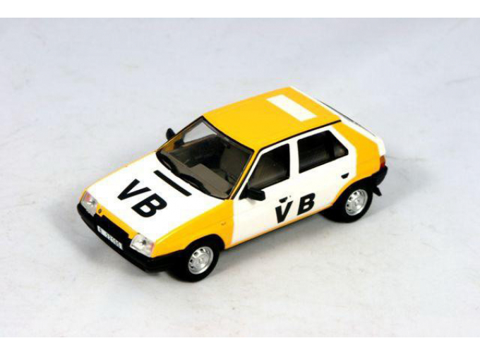 SKODA Favorit VB (милиция Чехословакии) (1987), white / yellow