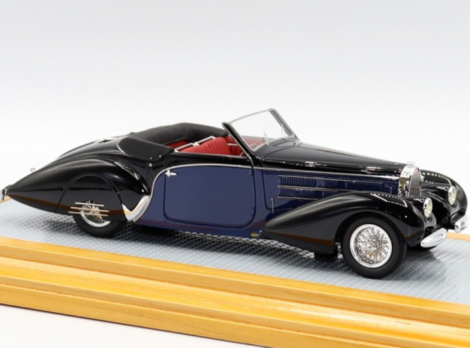 Bugatti T57C Aravis 1939 Cabriolet Gangloff sn57798 Original & Current car, Black/Blue