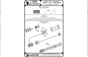 M61 A1 Vulcan - Шестиствольная поворотная пушка калибра 20 мм - точеные стволы с протравленными зажимами ствола