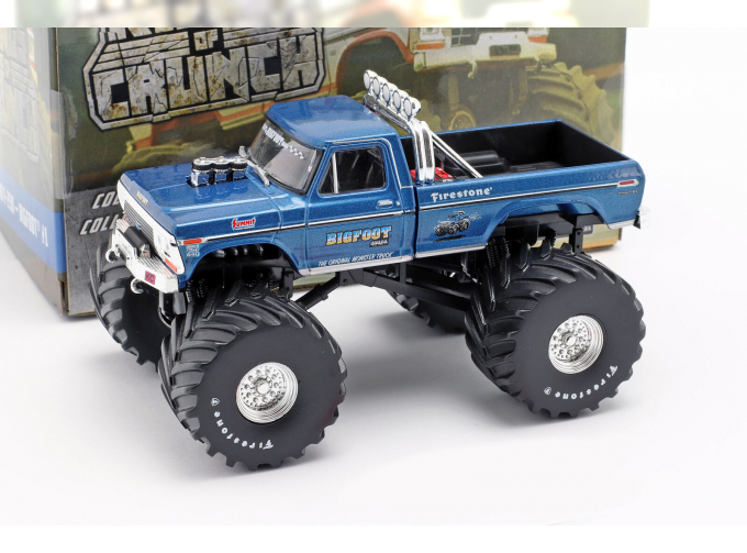 FORD F-250 Monster Truck Bigfoot #1 1974 Blue (колеса 66 дюймов)