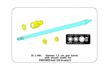 Panther Ausf.A/D & early G barrel with muzzle brake
