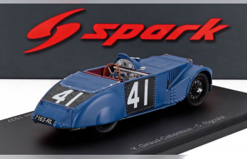 CHENARD & WALCKER Z1 Spider 1095cc S4 Team Yves Giraud Cabantous №41 24h Le Mans (1937) Yves Giraud Cabantous - Charles Rigoulot, Blue