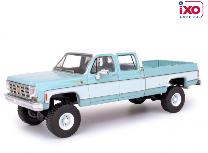 CHEVROLET Silverado K30 Crew Cab Fleetside Lifted (1978), light blue/white