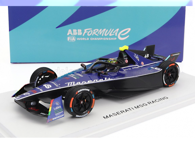 MASERATI Formula-e Tipo Folgore Team Msg Racing N48 9th Diriyah Eprix 2022-2023 Edoardo Mortara, Blue Black