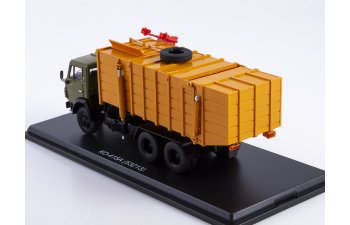 Мусоровоз КО-415А (53213), хаки / оранжевый