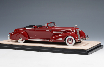 CADILLAC 452D V16 Victoria Convertible Coupe (открытый) (1934), Maroon