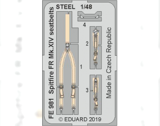 Spitfire FR Mk. XIV стальные ремни