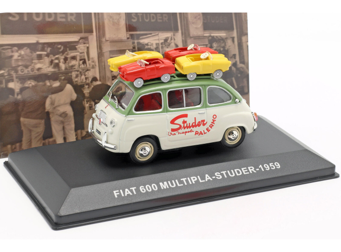 FIAT 600 Multipla Studer (1959), green/white cream