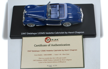 DELAHAYE 135 MC cabrio (1947), blue