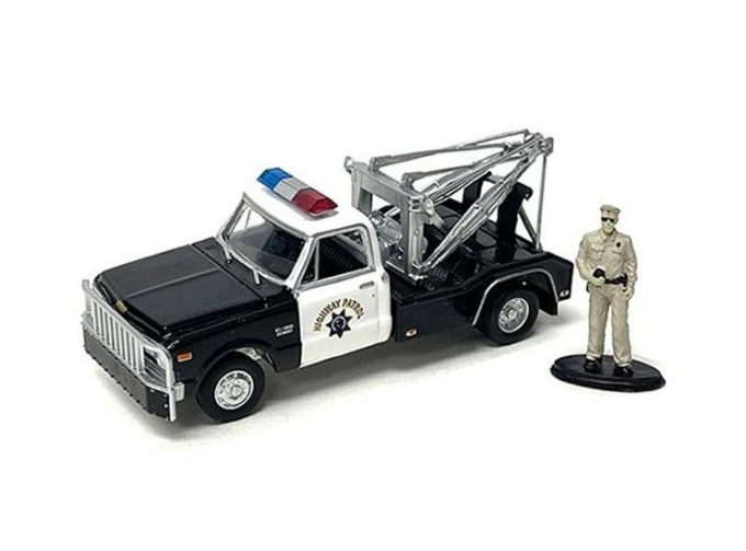 CHEVROLET C90 Dually Wrecker Полиция Калифорнии с фигуркой