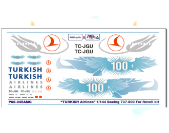 Декали Боинг 737-800 Turkish airlines 100