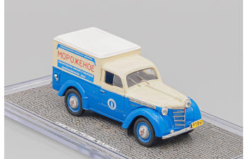 МОСКВИЧ 400-420К Фургон "Мороженое", голубой / бежевый