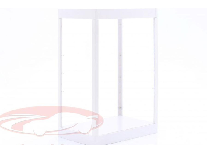 Витрина со светодиодной подсветкой для фигурок в масштабе 1:6, белый
