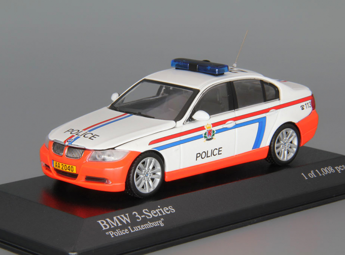 BMW 3-Series Police Luxemburg (2005), white