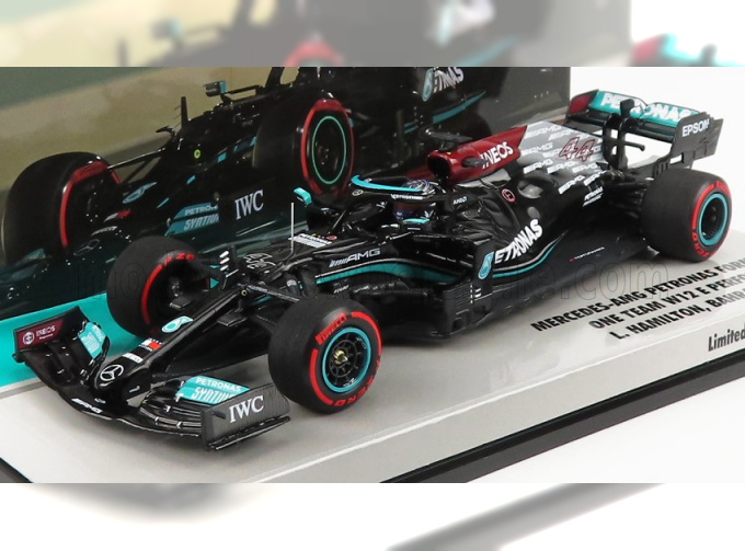 MERCEDES-BENZ GP F1 W12 Mercedes M12 Eq Power+ Team Amg Petronas Motorsport Formula One N 44 Winner Bahrain Gp 2021 Lewis Hamilton, Black Green