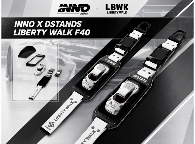 FERRARI F40 INNO X DSTANDS LIBERTY WALK F40, white