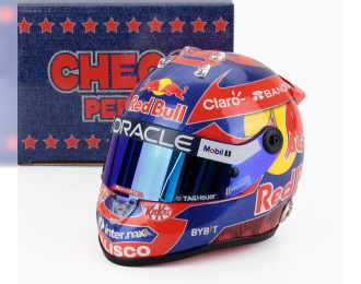BELL HELMET Casco Helmet F1 Sergio Perez Team Oracle Red Bull Racing №11 Mexico Gp (2024), Red Blue Yellow