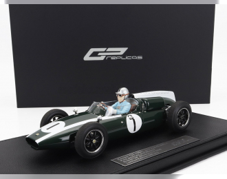 COOPER F1 T53 N 1 Pole Position Winner British Silverstone Gp World Champion (with Pilot Figure) (1960) Jack Brabham, Green