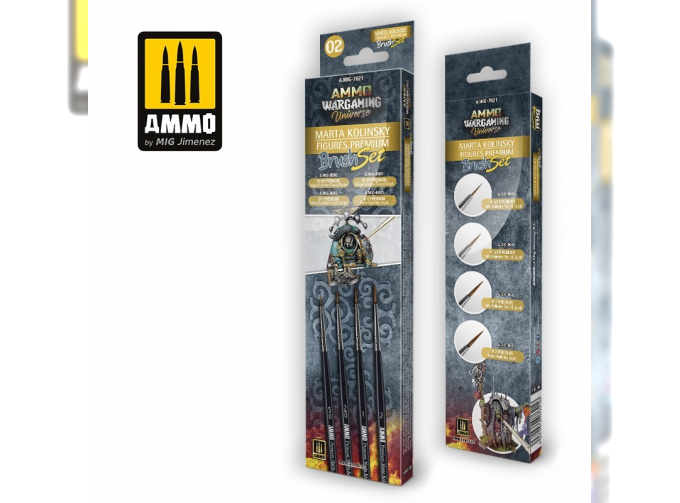 AMMO WARGAMING UNIVERSE - Marta Kolinsky Figures Premium Brush Set