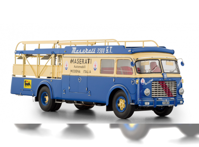 FIAT 642rn2 Truck Bartoletti Maserati Car Transporter (1957), Blue Yellow