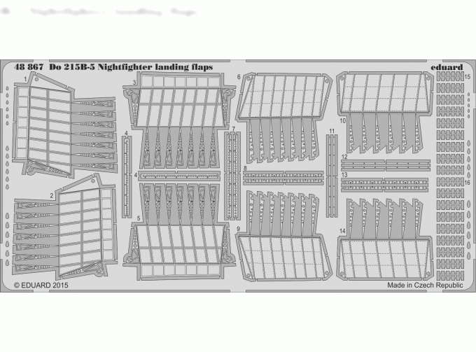 Фототравление для Do 215B-5 Nightfighter закрылки (landing flaps)