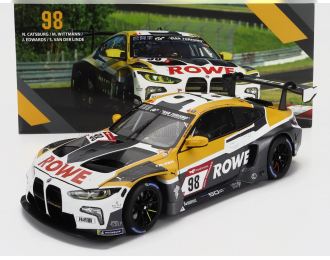 BMW 4-series M4 Gt3 Team Rowe Racing N98 24h Nurburgring (2022) N.Catsburg - J.Edwards - S.van Der Linde - M.Wittmann, White Yellow Grey