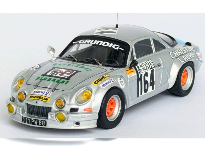 RENAULT Alpine A110 N 164 Rally Tour De France (1975) Pierre Meny - Pascal Goury, Silver