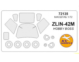 Набор масок окрасочных для остекления модели Zlin-42M
