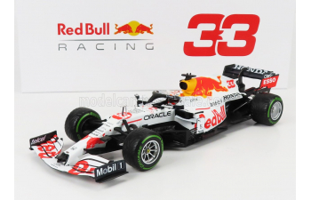 RED BULL F1 Rb16b Honda Ra620h Team Red Bull Racing N 33 2nd Turkish Gp Max Verstappen 2021 World Champion, White Yellow Red