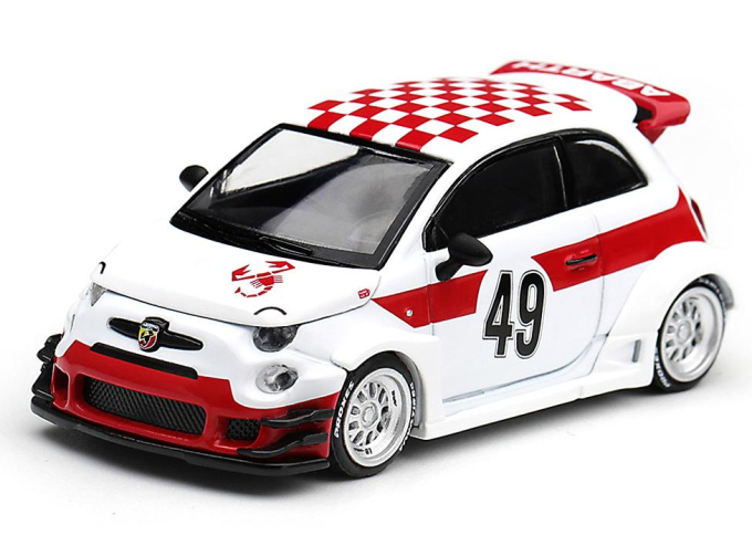 FIAT 595 Abarth LB-Works X Abas Works 1000 TC Tribute RHD (2026), white / red
