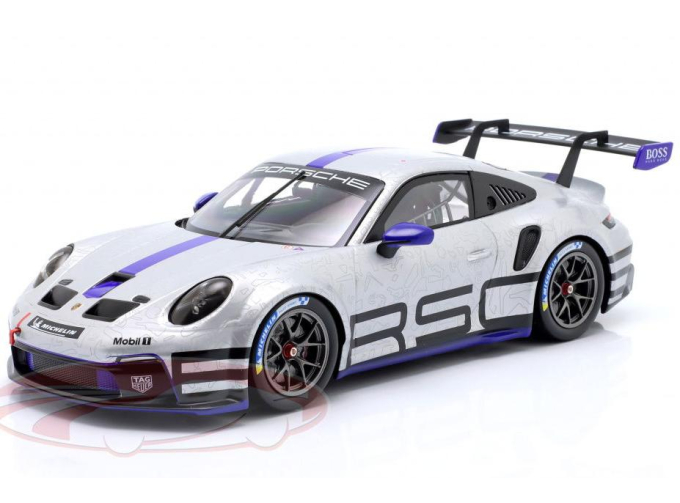 PORSCHE 911 (992) GT3 Cup (2023), silver/blue