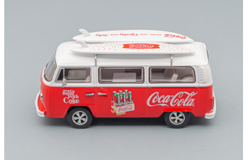 VOLKSWAGEN T1 Minibus Coca-cola With Surfboard 1961, White Red