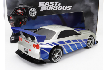 RC NISSAN Brian's Skyline Gt-r (2002) - Paul Walker - Fast & Furious, Silver Blue