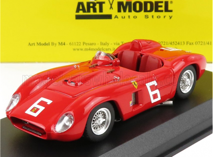 FERRARI 500tr Ch0612 №6 Winner Preliminary Smartt Field (1956) E.lunken, red