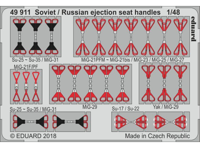 Фототравление для Soviet / Russian ejection seat handles