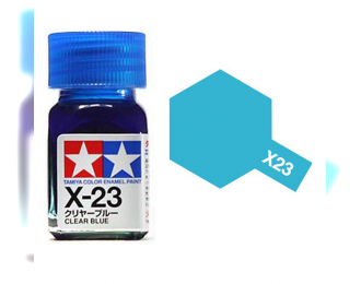 Краска эмалевая прозрачно-синий глянцевый X-23 Clear Blue,10мл.