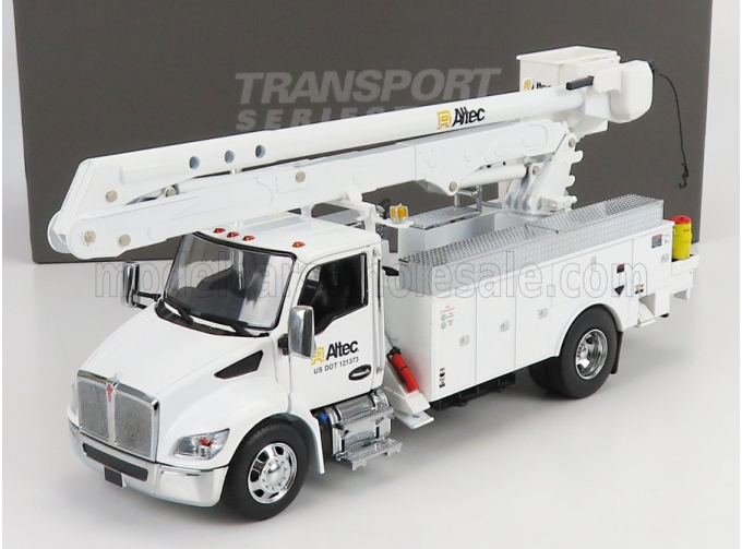 KENWORTH T380 Truck Altec Aa55 Gru Crane Elevator Con Piattaforma Cestello (2010), white