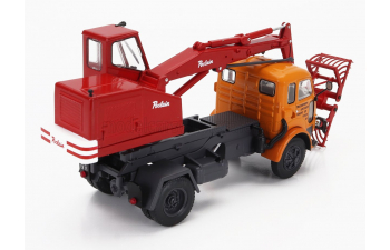 RENAULT R2142 Truck Pocline Grue Transports Louvigny Magny En Vexin 2-assi 1959 - Without Card Box - Senza Scatola, Orange Red