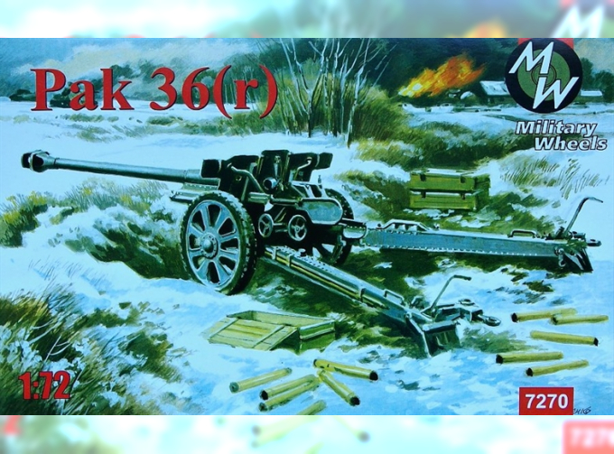 Сборная модель Немецкое 76-mm противотанковое орудие Pak-36(r)