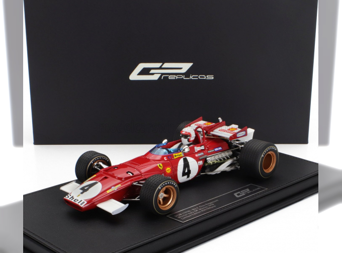 FERRARI F1 312b 3.0 F12 Scuderia Ferrari Spa Sefac №4 Winner Italy Gp Monza (with Pilot Driver) (1970) Clay Regazzoni, Red