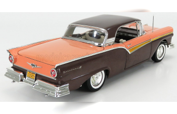 FORD FAIRLANE 500 SKYLINER CABRIOLET OPEN (1957), SILVER MOCHA - CORAL SAND