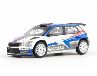SKODA Fabia Iii R5 Skoda Motorsport Design Cs №0 Rally (2015) Jan Kopecky - Pavel Dresler, White Blue