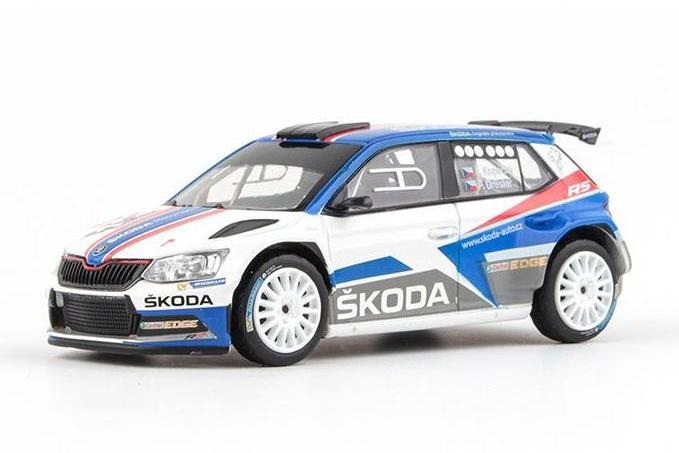 SKODA Fabia Iii R5 Skoda Motorsport Design Cs №0 Rally (2015) Jan Kopecky - Pavel Dresler, White Blue