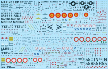 Декаль Harrier - 1st Generations & Two Seater (Spain, Thailand, India, USA - 6 Markings)