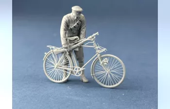 Сборная модель британский армейский велосипедист закрепляет свою винтовку